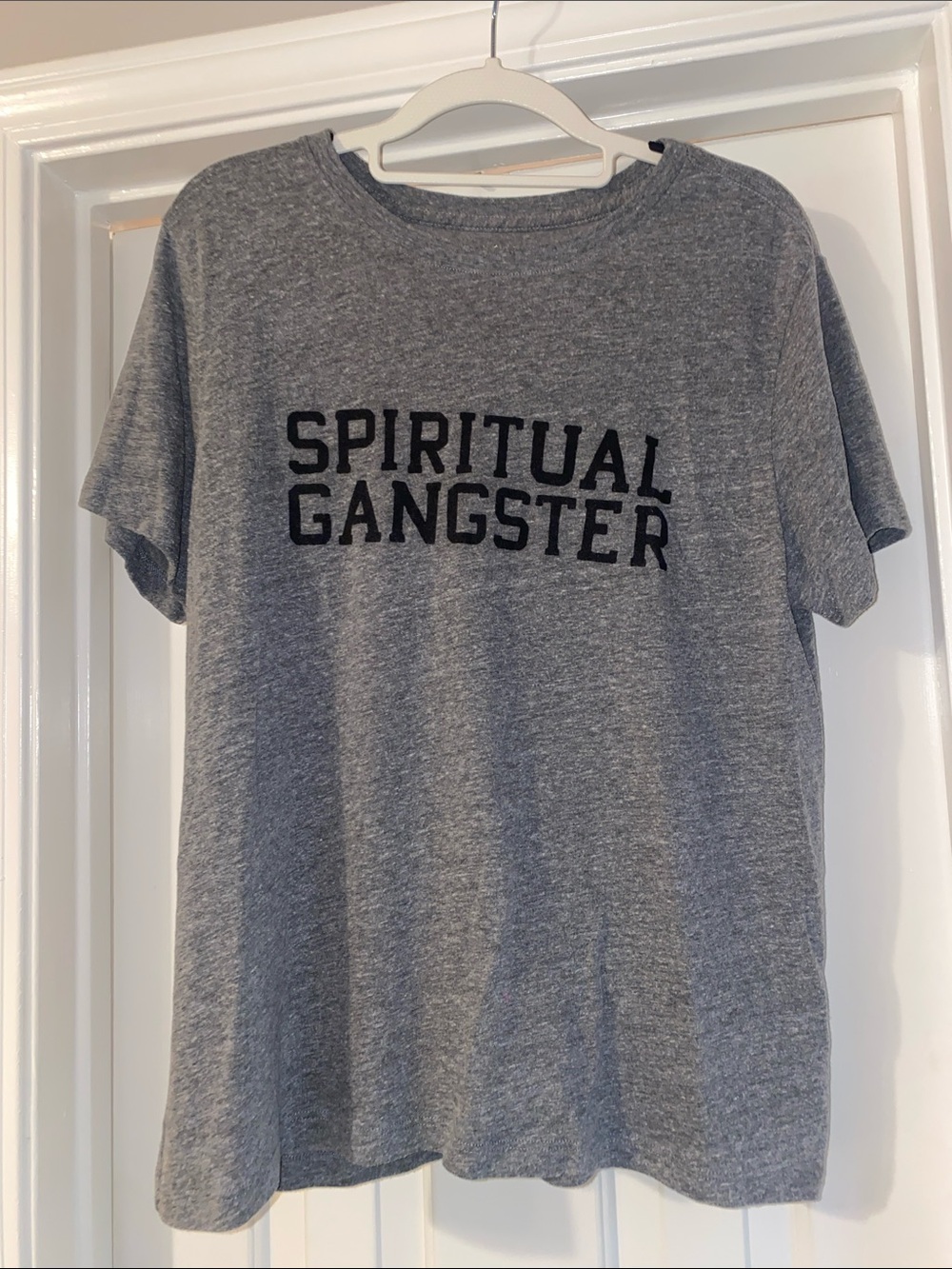 Spiritual Gangster Heather Gray Short Sleeve Logo Tee